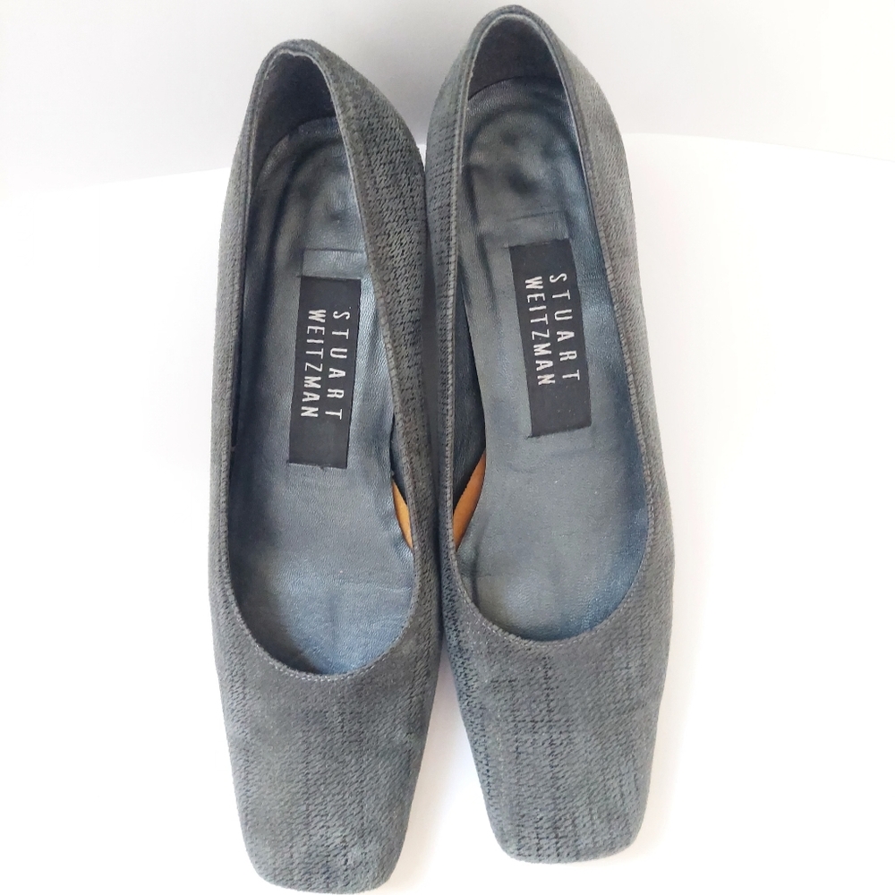 Stuart Weizman Leather Green  Loafer Size 5 1/2